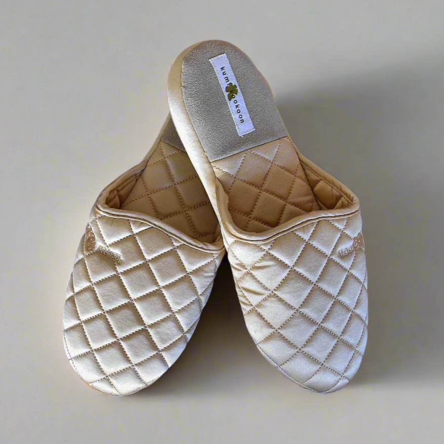 Quilted Silk Slippers