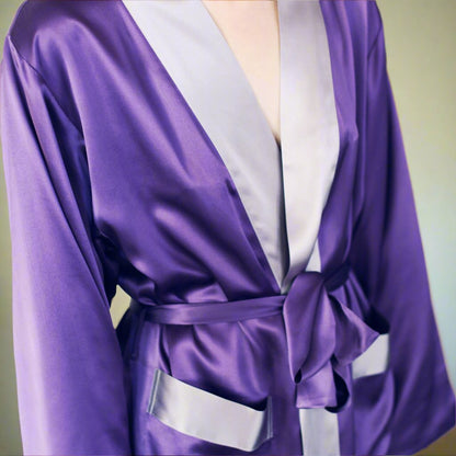 Kumi Long Reversible Silk Robe