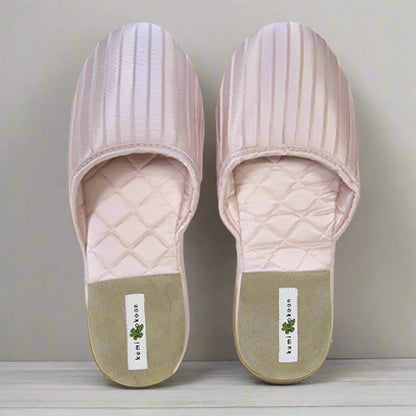 French Pleat Silk Slippers