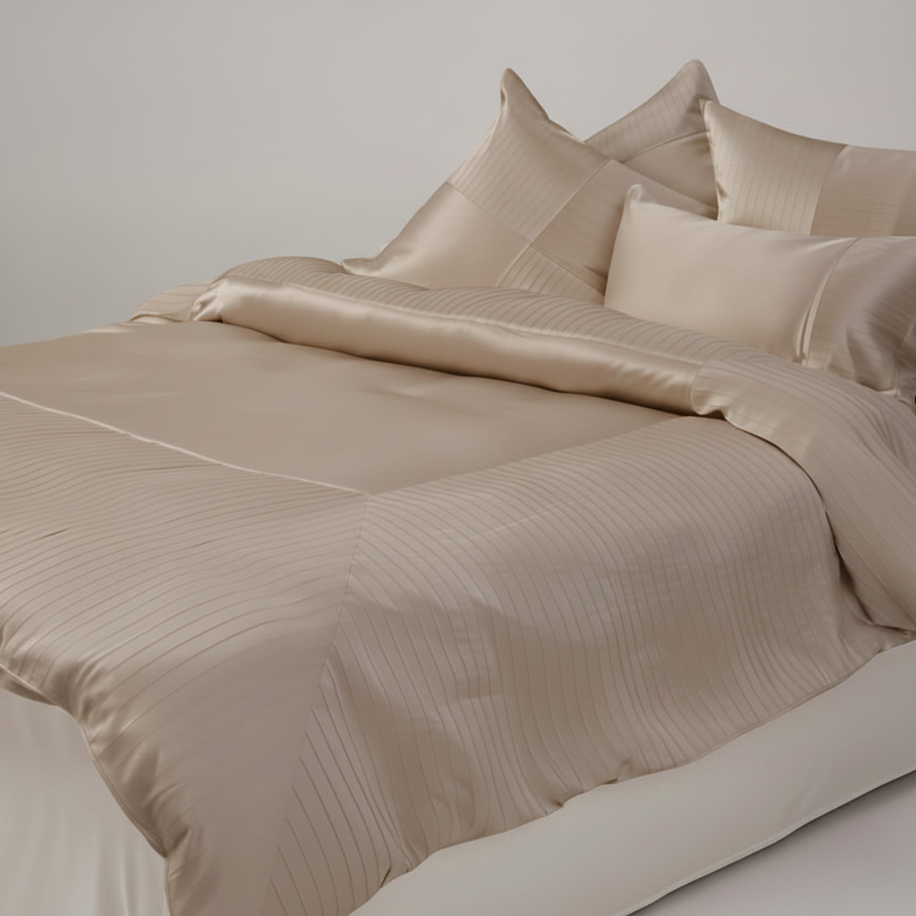 French Pleat Silk Duvet Cover