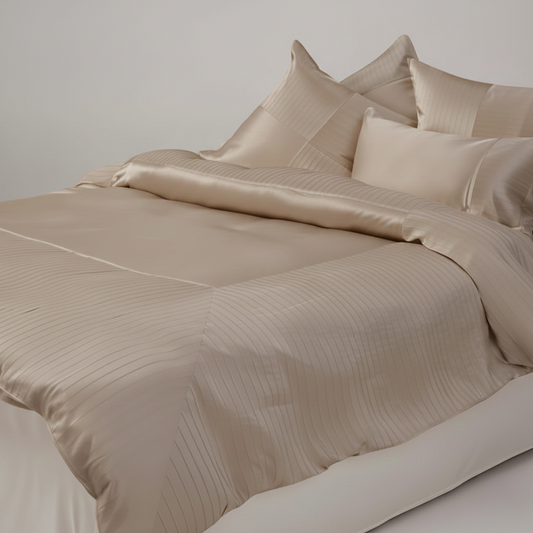 French Pleat Silk Duvet Cover