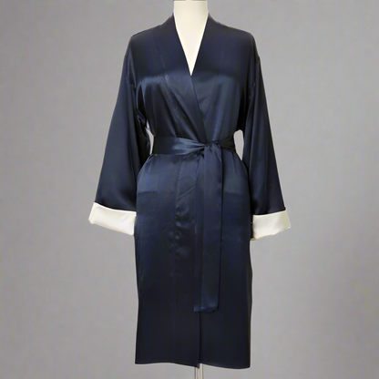 Kumi Short Reversible Silk Robe